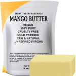 Mary Tylor Naturals Mango Butter 1 lb Cold Pressed, Unrefined,Raw Pure Mango Butter -