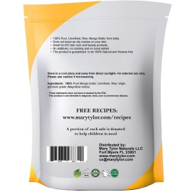 Mary Tylor Naturals Mango Butter 1 lb Cold Pressed, Unrefined,Raw Pure Mango Butter - Mary Tylor Naturals Mango Butter 1 lb Cold Pressed, Unrefined,Raw Pure Mango Butter -