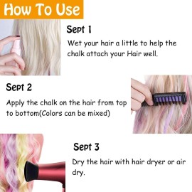 MSDADA 10 Color Hair Chalk for Girls - Hair Chalk Comb Kids Temporary Hair Color Dye - Teen Girl Gift Hair Stuff Accessories Makeup Kit Christmas Gifts Toys for Girls Age 6 7 8 9 10 11 12 13 Year Old MSDADA 10 Color Hair Chalk for Girls - Hair Chalk Comb Kids Temporary Hair Color Dye - Teen Girl Gift Hair Stuff Accessories Makeup Kit Christmas Gifts Toys for Girls Age 6 7 8 9 10 11 12 13 Year Old