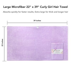 Curly Girl Towel for Women with Curls, Anti-Frizz, Absorbent, Fast Drying, Curly Hair, Microfiber Hair Drying Towel for Curls Curly Girl Towel for Women with Curls, Anti-Frizz, Absorbent, Fast Drying, Curly Hair, Microfiber Hair Drying Towel for Curls