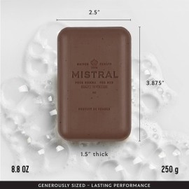 Mistral Bar Soap, Bourbon Vanilla, Large, Natural Exfoliation Mistral Bar Soap, Bourbon Vanilla, Large, Natural Exfoliation