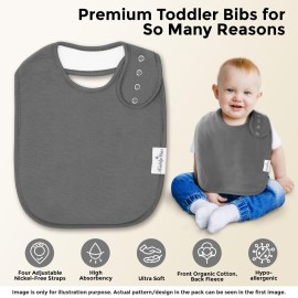 KiddyStar Double Layer Bandana Bibs - Multi Snaps Adjustable Organic Cotton Teething Bib - Absorbent Drooling Protection KiddyStar Double Layer Bandana Bibs - Multi Snaps Adjustable Organic Cotton Teething Bib - Absorbent Drooling Protection