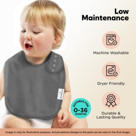 KiddyStar Double Layer Bandana Bibs - Multi Snaps Adjustable Organic Cotton Teething Bib - Absorbent Drooling Protection KiddyStar Double Layer Bandana Bibs - Multi Snaps Adjustable Organic Cotton Teething Bib - Absorbent Drooling Protection