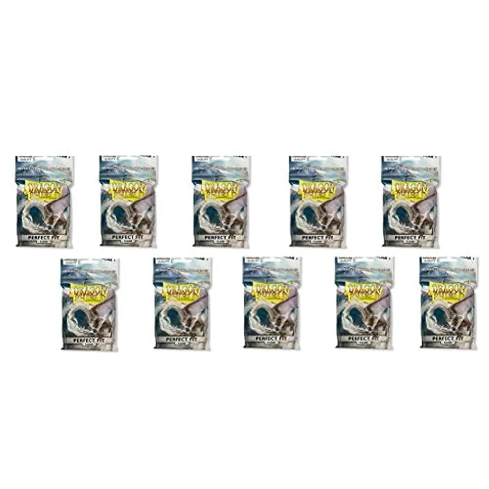 10 Packs Dragon Shield Perfect Fit Clear Inner Sleeves Standard Size 100 ct 10 Packs Dragon Shield Perfect Fit Clear Inner Sleeves Standard Size 100 ct