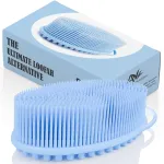 Avilana Silicone Body Scrubber - Dual-Sided Exfoliator for Men & Women, Gentle Loofah Alternative, Easy-to-Clean Silicone Shower Scrubber