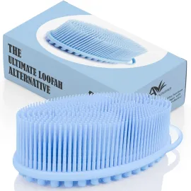 Avilana Silicone Body Scrubber - Dual-Sided Exfoliator for Men & Women, Gentle Loofah Alternative, Easy-to-Clean Silicone Shower Scrubber