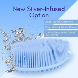 Avilana Silicone Body Scrubber - Dual-Sided Exfoliator for Men & Women, Gentle Loofah Alternative, Easy-to-Clean Silicone Shower Scrubber Avilana Silicone Body Scrubber - Dual-Sided Exfoliator for Men & Women, Gentle Loofah Alternative, Easy-to-Clean Silicone Shower Scrubber