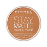 Rimmel London Stay Matte - 025 Toffee - Pressed Powder, Lightweight, High Coverage, Shine Control, 0.49oz