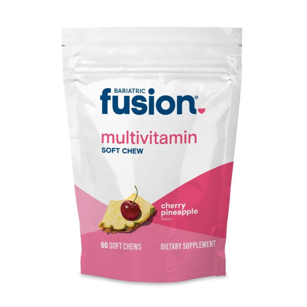 Bariatric Fusion Bariatric Multivitamin Chewable Soft Chew | Cherry Pineapple Flavor | Chewy Bariatric Vitamins for Post Bariatric Surgery Patients | 60 Count | 1 Month Supply Bariatric Fusion Bariatric Multivitamin Chewable Soft Chew | Cherry Pineapple Flavor | Chewy Bariatric Vitamins for Post Bariatric Surgery Patients | 60 Count | 1 Month Supply