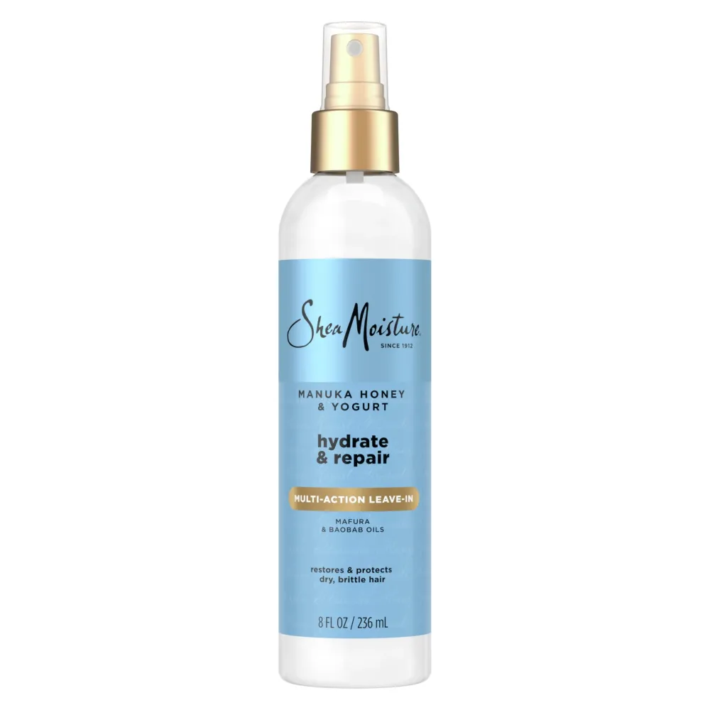 SheaMoisture Multi-Action Leave-In Conditioner Manuka Honey and Yogurt for Damaged Hair Sulfate Free Conditioner Spray 8 oz