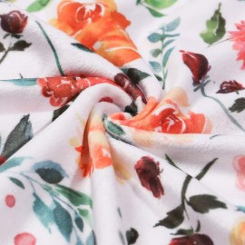 BORITAR Baby Blanket for Girls Super Soft Double Layer Minky with Dotted Backing, Receiving Blanket with Elegant Floral Multicolor Printed Blanket 30 x 40 Inch(75x100cm) BORITAR Baby Blanket for Girls Super Soft Double Layer Minky with Dotted Backing, Receiving Blanket with Elegant Floral Multicolor Printed Blanket 30 x 40 Inch(75x100cm)