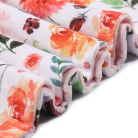 BORITAR Baby Blanket for Girls Super Soft Double Layer Minky with Dotted Backing, Receiving Blanket with Elegant Floral Multicolor Printed Blanket 30 x 40 Inch(75x100cm) BORITAR Baby Blanket for Girls Super Soft Double Layer Minky with Dotted Backing, Receiving Blanket with Elegant Floral Multicolor Printed Blanket 30 x 40 Inch(75x100cm)