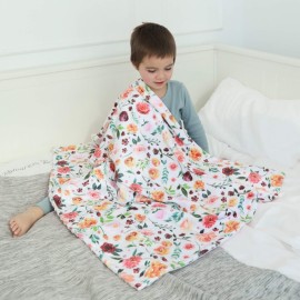 BORITAR Baby Blanket for Girls Super Soft Double Layer Minky with Dotted Backing, Receiving Blanket with Elegant Floral Multicolor Printed Blanket 30 x 40 Inch(75x100cm) BORITAR Baby Blanket for Girls Super Soft Double Layer Minky with Dotted Backing, Receiving Blanket with Elegant Floral Multicolor Printed Blanket 30 x 40 Inch(75x100cm)