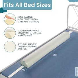BANBALOO | Bed Bumper for Toddlers 53 | Bed Rails for Queen, King, Twin, Full-Size Bed | Toddler Bed Bumper | Bumpers for Bed | Bed Rail for Toddlers | Bed Barrier for Toddler | Foam Bumper BANBALOO | Bed Bumper for Toddlers 53 | Bed Rails for Queen, King, Twin, Full-Size Bed | Toddler Bed Bumper | Bumpers for Bed | Bed Rail for Toddlers | Bed Barrier for Toddler | Foam Bumper