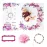Bliss n\' Baby Monthly Milestone Blanket for Baby Girl - 60x40 - Wrinkle Free Baby Age Month Blanket with Growth Chart - Washable & Dryable - w/Wreath & Headband - Floral Theme