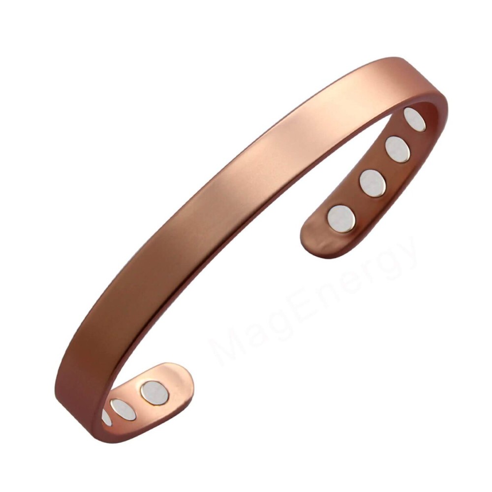 MagEnergy Copper Bracelet for Men and Women, 99.9% Pure Copper Magnetic Bangle with 8pcs 3500 Gauss Magnets,6.8 Adjustable Copper Cuff MagEnergy Copper Bracelet for Men and Women, 99.9% Pure Copper Magnetic Bangle with 8pcs 3500 Gauss Magnets,6.8 Adjustable Copper Cuff
