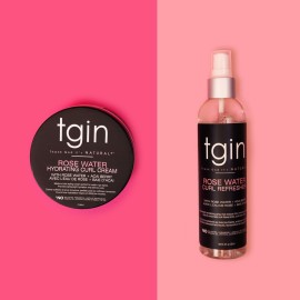 tgin Rose Water Curl Refresher for Curly, Coily, and Wavy Hair, with Acai Berries, Moisturizes and Soothes Dry Hair and Scalp, Braids, Protective Styles, and Locs, 8 fl oz tgin Rose Water Curl Refresher for Curly, Coily, and Wavy Hair, with Acai Berries, Moisturizes and Soothes Dry Hair and Scalp, Braids, Protective Styles, and Locs, 8 fl oz