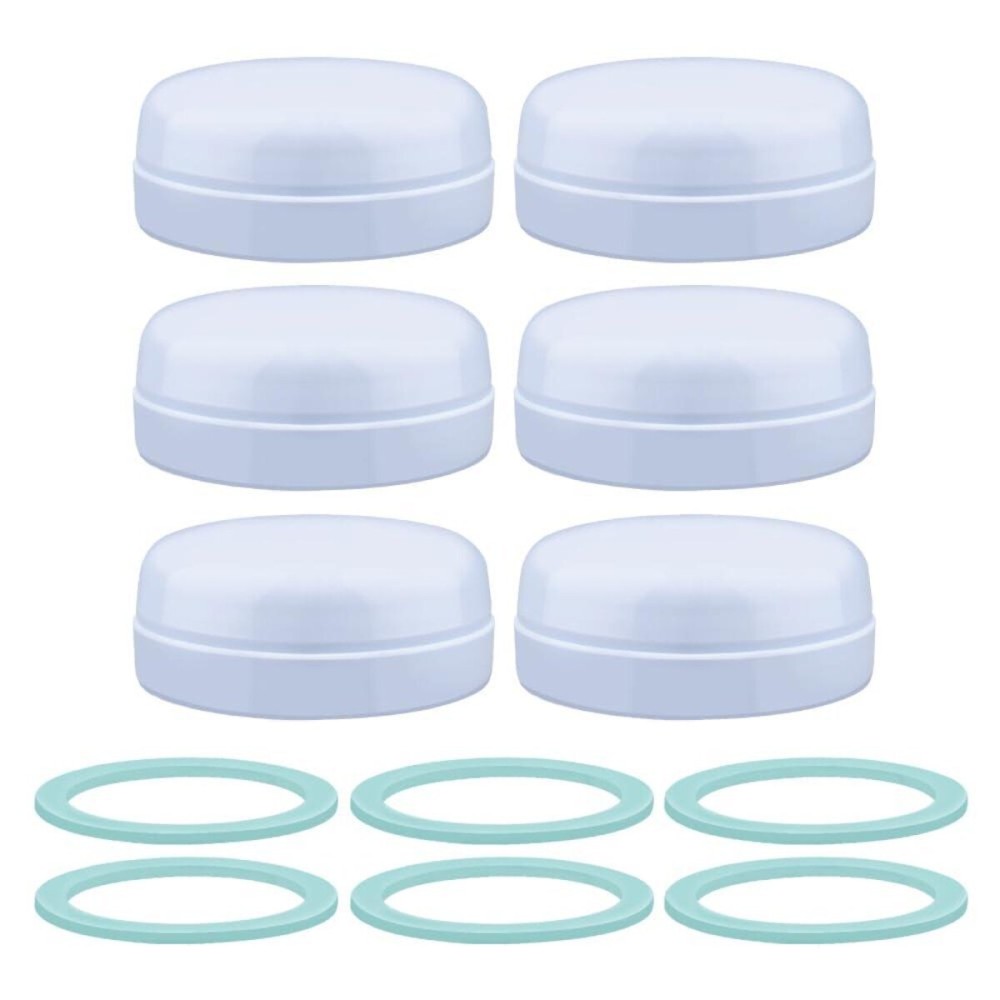 Maymom Travel Bottle Caps Compatible with Avent Bottle; Cap Replace Avent Natural Bottle Screw Ring n Sealing Disc; Fit Avent Anti-Colic Polypropylene, Glass Bottle, Avent PP, Bottle Lids Replacement