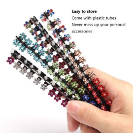 ANBALA Mini Claw Clips, 65pcs No-Slip Grip Jaw Clips Glitter Teeth Clips Rhinestone Metal Clamps Mix Colored Flower Hair Accessories for Women Girls ANBALA Mini Claw Clips, 65pcs No-Slip Grip Jaw Clips Glitter Teeth Clips Rhinestone Metal Clamps Mix Colored Flower Hair Accessories for Women Girls