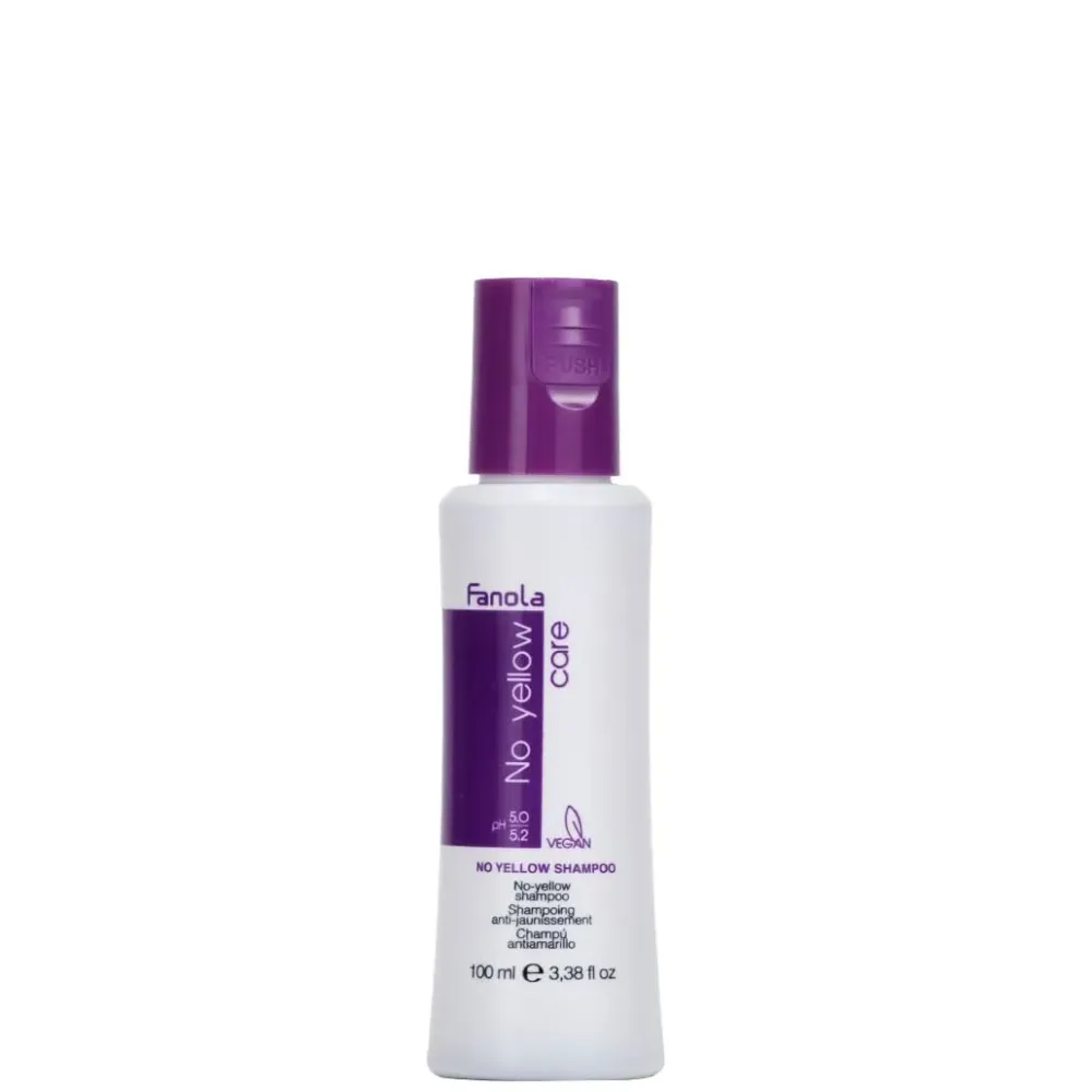 Fanola No Yellow Shampoo Travel Size - With Purple Violet Pigments To Eliminate Unwanted Yellow Tones & Brassiness In Platinum, Light Blonde, Gray, Bleached, or Highlighted Hair 3.38oz Fanola No Yellow Shampoo Travel Size - With Purple Violet Pigments To Eliminate Unwanted Yellow Tones & Brassiness In Platinum, Light Blonde, Gray, Bleached, or Highlighted Hair 3.38oz