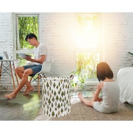 Sanjiaofen Large Storage Bins,Canvas Fabric Laundry Basket Collapsible Storage Baskets for Home,Office,Toy Organizer,Home Decor (Tree) Sanjiaofen Large Storage Bins,Canvas Fabric Laundry Basket Collapsible Storage Baskets for Home,Office,Toy Organizer,Home Decor (Tree)