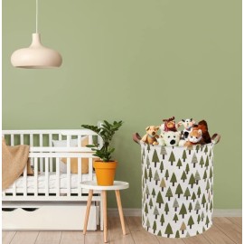 Sanjiaofen Large Storage Bins,Canvas Fabric Laundry Basket Collapsible Storage Baskets for Home,Office,Toy Organizer,Home Decor (Tree) Sanjiaofen Large Storage Bins,Canvas Fabric Laundry Basket Collapsible Storage Baskets for Home,Office,Toy Organizer,Home Decor (Tree)