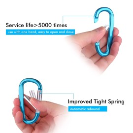 6PCS Carabiner Caribeaner Clip,3 Large Aluminum D Ring Shape Carabeaner Keychain Hook 6PCS Carabiner Caribeaner Clip,3 Large Aluminum D Ring Shape Carabeaner Keychain Hook