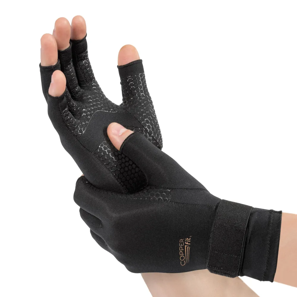 Copper Fit Standard Compression Gloves, Black, Small/Medium Copper Fit Standard Compression Gloves, Black, Small/Medium