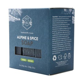 Crate 61 Organics, Handmade in Canada, Plant Based Cold Process Natural Bar Soap For Face And Body, With Premium Essential Oils, For Men And Women 3 Pack (Alpine & Spice) Crate 61 Organics, Handmade in Canada, Plant Based Cold Process Natural Bar Soap For Face And Body, With Premium Essential Oils, For Men And Women 3 Pack (Alpine & Spice)