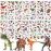 UPINS Dianosaur Stickers for Kids, 14 Different Sheets 200+ Counts 3D Puffy Stickers Craft Scrapbooking for Children Dinosaur Lovers