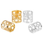 Tbestmax 200 pcs Dreadlocks Beads Hair Braid Rings Clips Dread Locks Hair Braiding Metal Cuffs Decoration/Accessories Jewelry, Silver and Gold