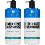 Biotin Shampoo and Conditioner Set - Sulfate and Paraben Free Treatment for Men and Women - Hair Thickening Volumizing Products to Help Boost Thinning Hair with Added Keratin