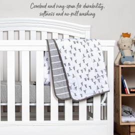 Burt\'s Bees Baby Infant Reversible Blankets 100% Organic Cotton GOTS Certified - Pine Forest Prints with Quilting Pattern Soft Nursery Blanket with 100% Polyester Fill for Size 30 x 40 Inch Burt\'s Bees Baby Infant Reversible Blankets 100% Organic Cotton GOTS Certified - Pine Forest Prints with Quilting Pattern Soft Nursery Blanket with 100% Polyester Fill for Size 30 x 40 Inch