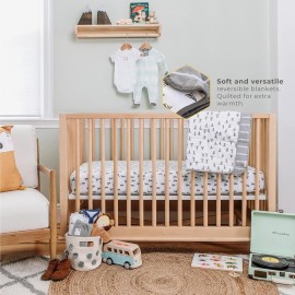 Burt\'s Bees Baby Infant Reversible Blankets 100% Organic Cotton GOTS Certified - Pine Forest Prints with Quilting Pattern Soft Nursery Blanket with 100% Polyester Fill for Size 30 x 40 Inch Burt\'s Bees Baby Infant Reversible Blankets 100% Organic Cotton GOTS Certified - Pine Forest Prints with Quilting Pattern Soft Nursery Blanket with 100% Polyester Fill for Size 30 x 40 Inch