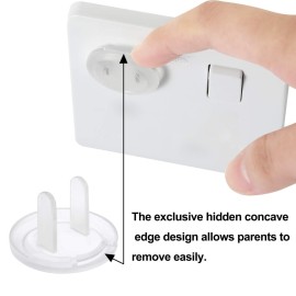 PandaEar Outlet Plug Covers(52 Pack) Clear Child Proof Electrical Protector Safety Caps with Adult Easy Release Concave Design PandaEar Outlet Plug Covers(52 Pack) Clear Child Proof Electrical Protector Safety Caps with Adult Easy Release Concave Design