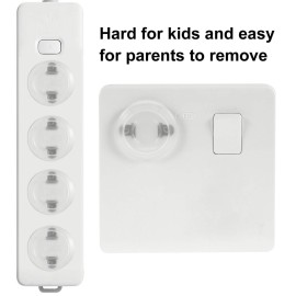 PandaEar Outlet Plug Covers(52 Pack) Clear Child Proof Electrical Protector Safety Caps with Adult Easy Release Concave Design PandaEar Outlet Plug Covers(52 Pack) Clear Child Proof Electrical Protector Safety Caps with Adult Easy Release Concave Design