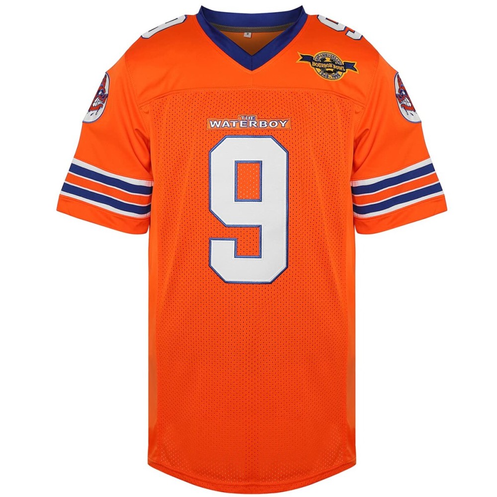 Phoneutrix Bobby Boucher 9 The Waterboy Adam Sandler Movie Mud Dogs Bourbon Bowl Football Jersey (Orange, X-Large) Phoneutrix Bobby Boucher 9 The Waterboy Adam Sandler Movie Mud Dogs Bourbon Bowl Football Jersey (Orange, X-Large)