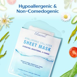 Ebanel 15 Pack Collagen Peptide Hydrating Face Masks, Instant Brightening Firming Anti Aging Face Sheet Masks, Moisturizing Spa Facial Mask Skincare with Hyaluronic Acid, Vitamin C, Chamomile, Aloe Ebanel 15 Pack Collagen Peptide Hydrating Face Masks, Instant Brightening Firming Anti Aging Face Sheet Masks, Moisturizing Spa Facial Mask Skincare with Hyaluronic Acid, Vitamin C, Chamomile, Aloe