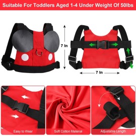Accmor Toddler Leash Harness, Child Harness Baby Leash + Anti-Lost Wrist Link, Cute Kids Harness with Walking Assistant Strap Belt Tether for 1-5 Years Boys and Girls to Zoo or Mall Accmor Toddler Leash Harness, Child Harness Baby Leash + Anti-Lost Wrist Link, Cute Kids Harness with Walking Assistant Strap Belt Tether for 1-5 Years Boys and Girls to Zoo or Mall