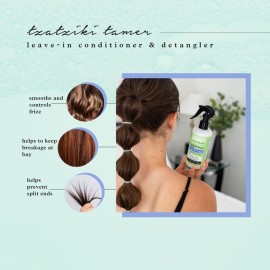 SAUCE BEAUTY Leave In Conditioner & Detangler Spray (8 Fl Oz) Tzatziki Leave In Conditioner for Curly, Oily & Damaged Hair, Fly Away Hair Tamer, Curl Enhancer, Detangling Spray with Coconut Oil SAUCE BEAUTY Leave In Conditioner & Detangler Spray (8 Fl Oz) Tzatziki Leave In Conditioner for Curly, Oily & Damaged Hair, Fly Away Hair Tamer, Curl Enhancer, Detangling Spray with Coconut Oil