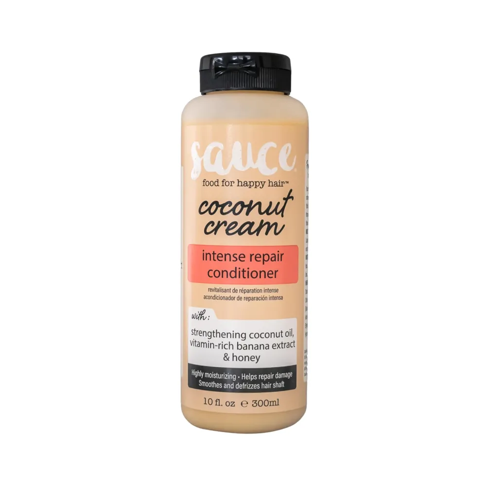 SAUCE BEAUTY Conditioner, Intense Repair Coconut Cream Conditioner (10 Fl Oz) for Dry, Damaged, Frizzy & Curly Hair, Revitalizing Coconut Oil, Banana & Honey, Paraben & Sulfate-Free SAUCE BEAUTY Conditioner, Intense Repair Coconut Cream Conditioner (10 Fl Oz) for Dry, Damaged, Frizzy & Curly Hair, Revitalizing Coconut Oil, Banana & Honey, Paraben & Sulfate-Free