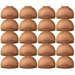 Teenitor Wig Caps, 20 Pack Stretchy Nylon Skin Tone Wig Application Caps for Women and Men - Brown