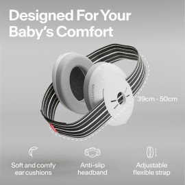 Alpine Muffy Baby Ear Protection for Babies and Toddlers up to 36 Months - CE & ANSI Certified - Noise Reduction Earmuffs - Comfortable Baby Headphones Against Hearing Damage & Improves Sleep - Black