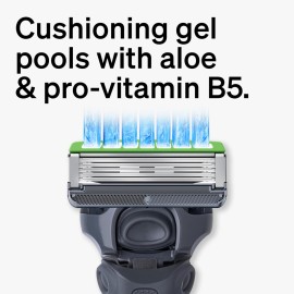 Schick Hydro Sensitive Razor Refills, 12ct | 5 Blade Razor for Men, Shaving Blades, 12 Refills