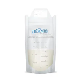 Dr. Browns Breast Milk Storage Bags, Disposable and Durable Bags for Freezing & Heating Breast Milk, (100 ct) 6 oz Bags, BPA free Dr. Browns Breast Milk Storage Bags, Disposable and Durable Bags for Freezing & Heating Breast Milk, (100 ct) 6 oz Bags, BPA free