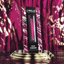 By MILLY Pointed Tweezers | High Carbon Stainless Steel Needle Nose Tweezers | Fine Point Tweezers Precision Hair Removal | Perfectly Aligned & Hand-Filed Sharp Tweezers | Pink By MILLY Pointed Tweezers | High Carbon Stainless Steel Needle Nose Tweezers | Fine Point Tweezers Precision Hair Removal | Perfectly Aligned & Hand-Filed Sharp Tweezers | Pink