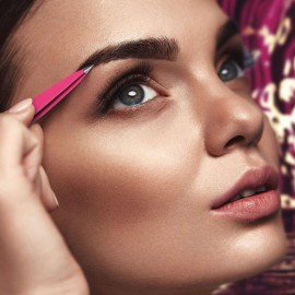 By MILLY Pointed Tweezers | High Carbon Stainless Steel Needle Nose Tweezers | Fine Point Tweezers Precision Hair Removal | Perfectly Aligned & Hand-Filed Sharp Tweezers | Pink By MILLY Pointed Tweezers | High Carbon Stainless Steel Needle Nose Tweezers | Fine Point Tweezers Precision Hair Removal | Perfectly Aligned & Hand-Filed Sharp Tweezers | Pink