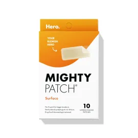 Mighty Patch Surface from Hero Cosmetics - Hydrocolloid Spot Patch for Body, Cheek, Forehead, and Chin, Vegan-friendly (10 Count) Mighty Patch Surface from Hero Cosmetics - Hydrocolloid Spot Patch for Body, Cheek, Forehead, and Chin, Vegan-friendly (10 Count)