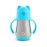 Munchkin Cool Cat Sippy Cup for Toddlers, Stainless Steel Straw Cup, 8 Ounce, Blue