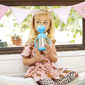 Munchkin Cool Cat Sippy Cup for Toddlers, Stainless Steel Straw Cup, 8 Ounce, Blue Munchkin Cool Cat Sippy Cup for Toddlers, Stainless Steel Straw Cup, 8 Ounce, Blue